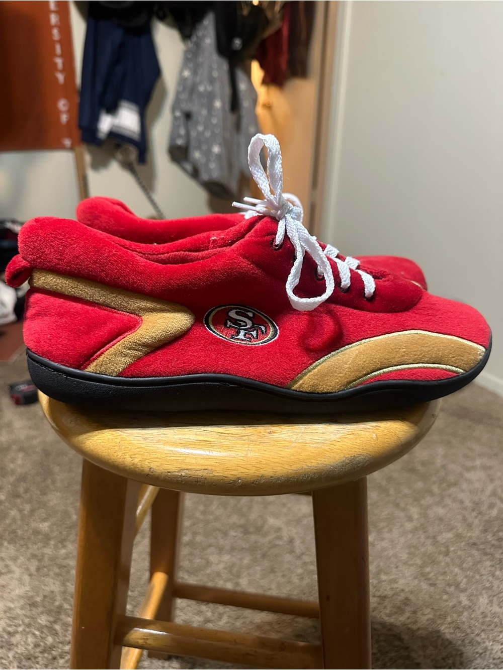 Vintage NFL San Francisco 49ers “gold & red” slides 00s size 11-12 XL